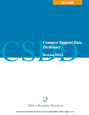 ATA CSDD-2016 Common Support Data Dictionary