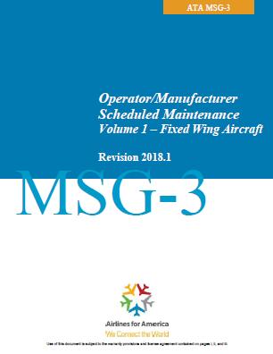 ATA MSG-3v1-2018 Operator/Manufacturer Scheduled Maintenance Dev