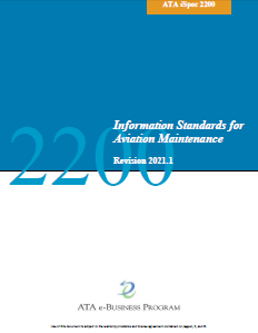 ATA Spec 2200-2021 Information Standards for Aviation Maintenanc - Click Image to Close